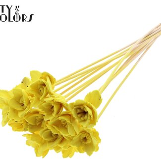 QC Shola Queen Blume am Stiel | Farbe: Gelb | Shola Queen Blume | Länge ± 50 centimeter | 10 Beistecker pro Bund