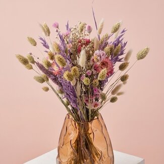 MyFlowers Trockenblumenstrauß Pastellpalette | Länge ± 55 Zentimeter | Handgebundener Strauß