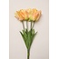Tulp Kunstbloem | Kleur: Geel | Lengte ± 65 centimeter | 5 stelen per bos | Per bos