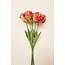 Parkiet Tulpe Kunstblume | Farbe: Lila | Länge ± 65 centimeter | 5 Stiele pro Bund | Pro Bund
