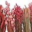 Droogbloemen DIY set "Tiengemeten" | Vijf soorten roze droogbloemen in een box