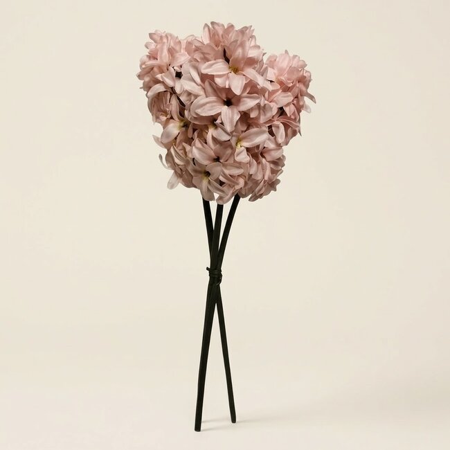 Hyacint Kunstbloem | Kleur: Roze | Lengte ± 40 centimeter | 3 stelen per bos | Per bos