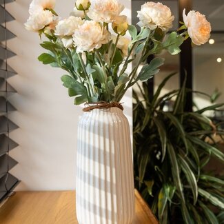 Dutch Dried Bouquet de Renoncules Fleurs Artificielles | Couleur : Saumon | Longueur : 50 centimètres | Par 5 fleurs