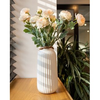 Dutch Dried Boeket Ranonkels Kunstbloemen | Kleur: Zalm | Lengte: 50 centimeter | Per 5 bloemen