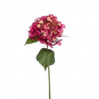 4A Hortensia Kunstbloem | Kleur: Fuchsia | Hydrangea Kunstbloemen | Lengte ± 50 centimeter | Per 4 kunstbloemen