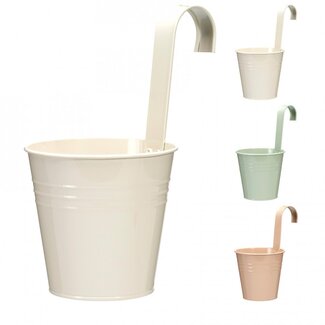 4A Pot suspendu en zinc Pot de fleur Pot de plante “Sami” | Couleur: Couleurs mélangées | Diamètre 13 centimeter | Hauteur 20 - 26 centimeter | Par 24 pots suspendus