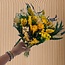 Trockenblumenstrauß Fantasy Giallo | Länge ± 35 Zentimeter | Mit gelben und grünen Trockenblumen