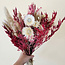 Trockenblumenstrauß "Moulin Rouge" | Länge ± 50 Zentimeter | Mit rosa und weißen Trockenblumen