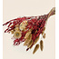 Boeket droogbloemen "Moulin Rouge" | Lengte ± 50 centimeter | Met roze en witte droogbloemen