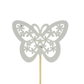 4A Butterfly Stacey Hairpin | Colour: Natural White | Diameter 4.5 centimetre | Length hairpin ± 10 centimetre | Per 25 hairpins