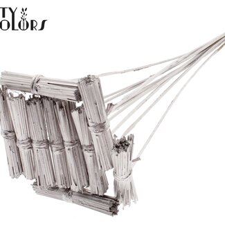 QC Kore Sträußchen am Stiel | Farbe: Metallic champagnerfarben | Kore Blumenstecker | Länge Blumenstecker ± 50 centimeter | 10 Blumenstecker pro Bund | Pro Bund