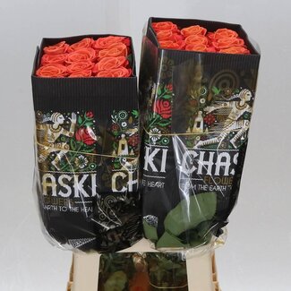 Freshy Grootbloemige Roos “Orange Crush” | Kleur: Oranje | Lengte ± 60 centimeter | Herkomst Ecuador | Per 25 verse bloemen