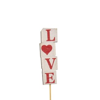4A Geschenkbox Stecker “Love” | Farbe: Rot | Durchmesser 8.5 centimeter | Länge ±12 centimeter | Pro 24 Stecker