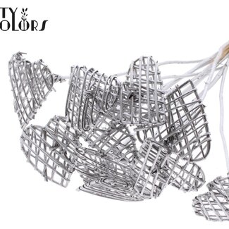 QC Rotan Lata Hart op stok | Kleur: Zilverkleurig | Platte Bijsteker | Lengte ± 50 centimeter | 10 bijstekers per bos | Per bos