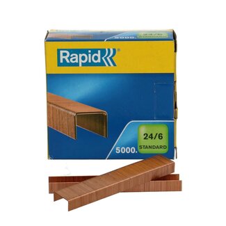 4A Floristry Staples | Colour: Copper-coloured | Size 24 / 6 millimetre | Contents 5000 staples | Per box