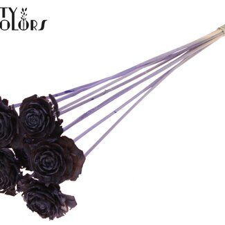 QC Cedar Rose on stem Frosted Milka