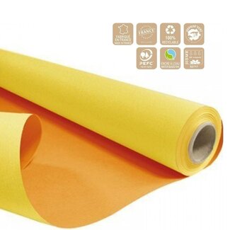 4A Two-sided Paper on roll “Duo” | Colour: Yellow Orange | Width 80 centimetre | Length 40 metre | 60 gram/m2 | Per roll