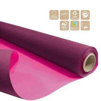 4A Beidseitig Papier auf Rolle “Duo” | Farbe: Aubergine | Breite 80 centimeter | Länge 40 meter | 60 gram/m2 | Pro Rolle