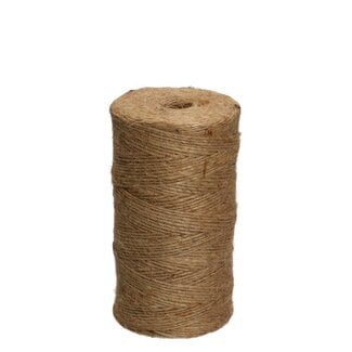 4A Jute Corde Fil | Couleur: Brun clair | Diamètre 3 millimeter | Longueur 6 meter | Poids 370 gram | Par rouleau