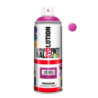 4A Acryl Spuitverf Kleurspray “Telemagenta” | Kleur: Donkerroze | Inhoud 400 milliliter | Per spuitbus
