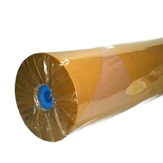 4A Papier auf Rolle | Farbe: Gelb Braun | Breite 60 centimeter | 50 gram/m2 | Gewicht 12 kilo | Pro Rolle