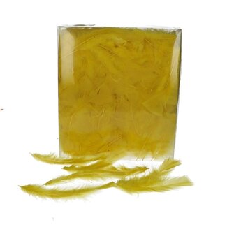 4A Turkey Feathers | Colour: Yellow | Weight 45 gram | Per bag of feathers