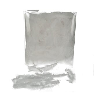 4A Truthahn Federn | Farbe: Natürlich Weiß | Gewicht 45 gram | Pro Tütchen Federn