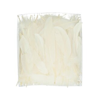 4A Gänsefedern | Farbe: Naturweiß | Gewicht 45 gram | Pro Tütchen Federn