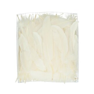 4A Goose Feathers | Colour: Natural White | Weight 45 gram | Per bag of feathers