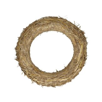 4A Stro Krans | Kleur: Lichtbruin | Diameter 25 centimeter | Per 10 kransen