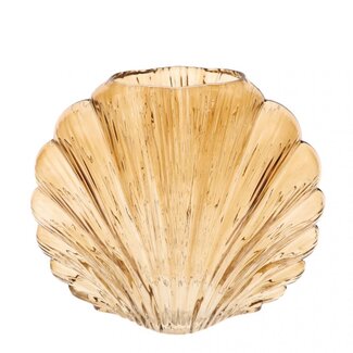 4A Maritiem Glas vaas schelp 25*12.5*21.5cm