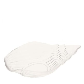 4A Maritiem Glas schelp schaal d20*12*5cm