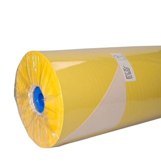 4A Papier op rol | Kleur: Geel Wit | Breedte 50 centimeter | 50 gram/m2 | Gewicht 10 kilo | Per rol