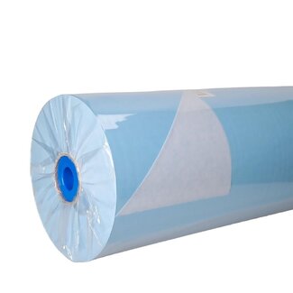 4A Papier op rol | Kleur: Lichtblauw Wit | Breedte 50 centimeter | 50 gram/m2 | Gewicht 10 kilo | Per rol