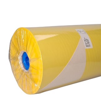 4A Papier op rol | Kleur: Geel Wit | Breedte 60 centimeter | 50 gram/m2 | Gewicht 12 kilo | Per rol