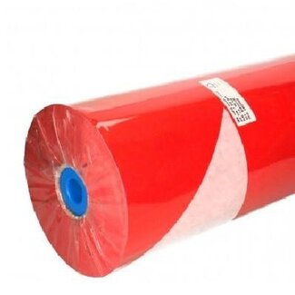 4A Papier sur rouleau | Couleur: Rouge Blanc | Largeur 60 centimeter | 50 gram/m2 | Poids 12 kilo | Par rouleau