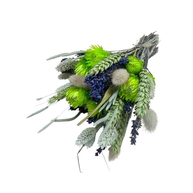 Bouquet dried flowers "Fantasy Lavender Green" | Length ± 30 centimetre | With purple lavender and green dried flowers