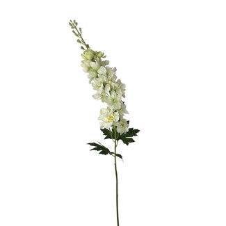 Arti Flora Delphinium Fleur artificielle | Couleur: Blanc naturel | Fleurs artificielles de delphinium | Longueur ± 70 centimeter | Par pièce