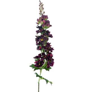 Arti Flora Ridderspoor Kunstbloem | Kleur: Bordeauxrood | Delphinium kunstbloemen | Lengte ± 70 centimeter | Per stuk