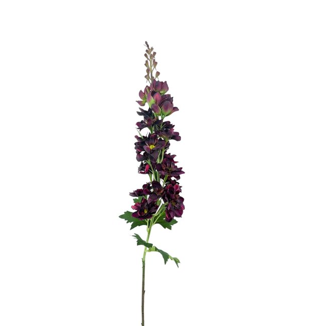 Ridderspoor Kunstbloem | Kleur: Bordeauxrood | Delphinium kunstbloemen | Lengte ± 70 centimeter | Per kunstbloem
