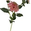 Dahlia Kunstbloem | Kleur: Roze | Lengte ± 60 centimeter | 3 bloemkoppen per steel | Per stuk