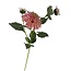 Dahlia Kunstbloem | Kleur: Roze | Lengte ± 60 centimeter | 3 bloemkoppen per steel | Per kunstbloem