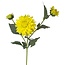 Dahlia Kunstbloem | Kleur: Geel | Lengte ± 60 centimeter | 3 bloemkoppen per steel | Per stuk
