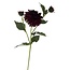 Dahlia Kunstbloem | Kleur: Bordeauxrood | Lengte ± 60 centimeter | 3 bloemkoppen per steel | Per kunstbloem