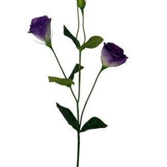 Arti Flora Lisianthus Kunstbloem | Kleur: Paars | Eustoma kunstbloemen | Lengte ± 65 centimeter | Per stuk