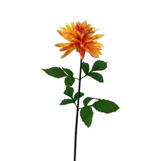 Arti Flora Dahlia Artificial Flower | Colour: Yellow-orange | Length ± 70 centimetre | Per piece