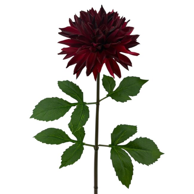 Dahlia Kunstbloem | Kleur: Rood | Lengte ± 70 centimeter | Per stuk