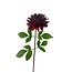 Dahlia Kunstbloem | Kleur: Bordeauxrood | Lengte ± 70 centimeter | Per kunstbloem