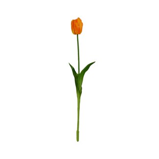 Arti Flora Tulp Kunstbloem | Kleur: Oranje | Tulipa kunstbloemen | Lengte ± 45 centimeter | Per kunstbloem