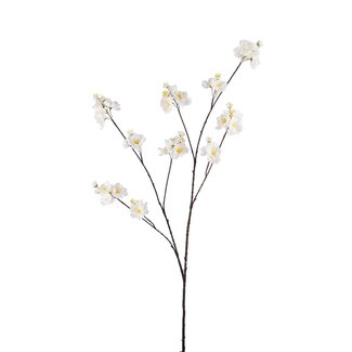 Arti Flora Cherry Blossom Artificial Flower | Colour: Natural White | Length ± 115 centimetre | Per piece